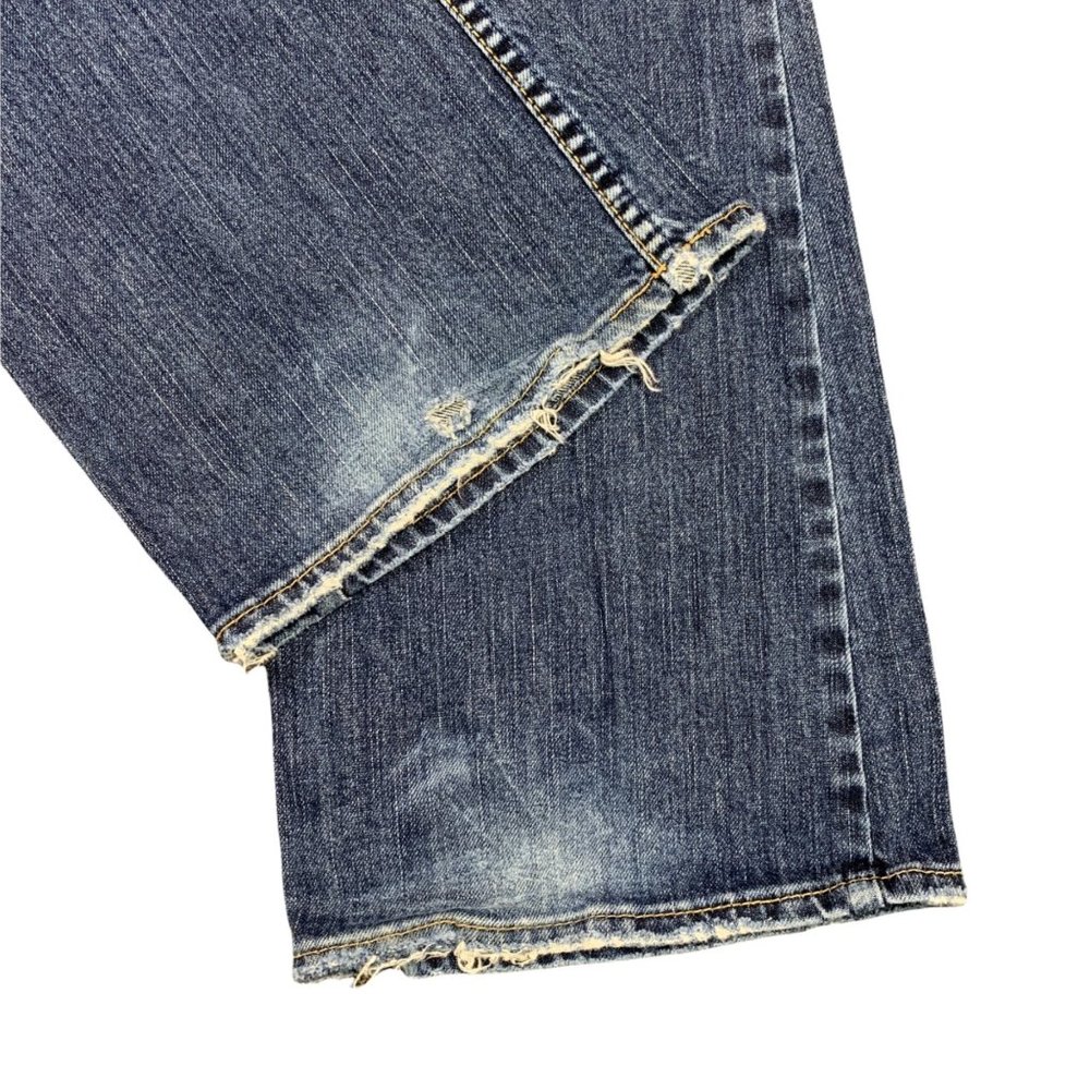 Silver Jeans Pioneer Distressed Boot Cut Denim Blue Jeans Size W31/L33 EUC - Picture 7 of 12